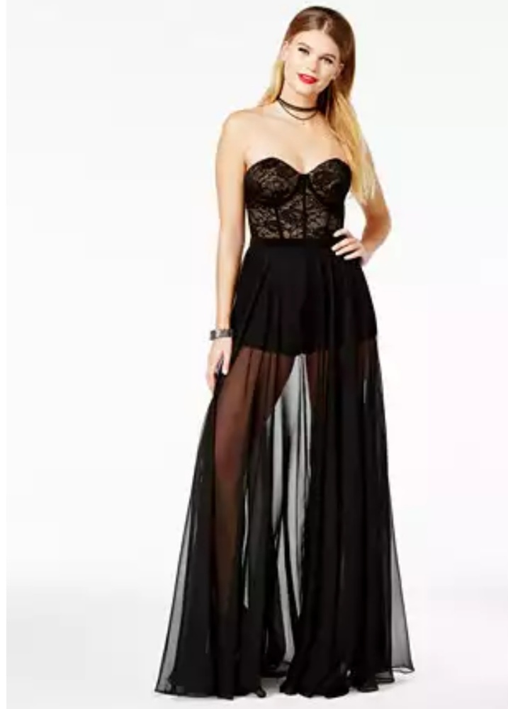Black Strapless Dress